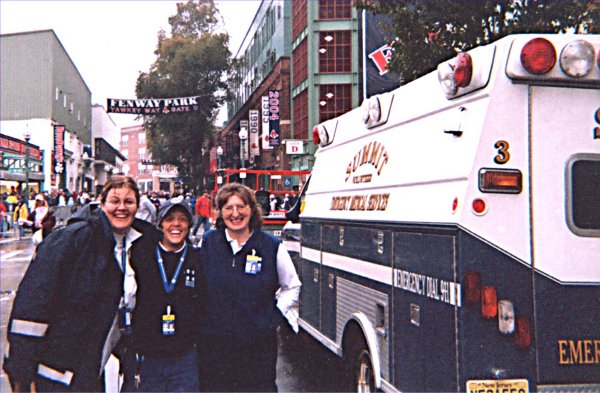 Summit EMS volunteers outside of Boston's Fenway Park